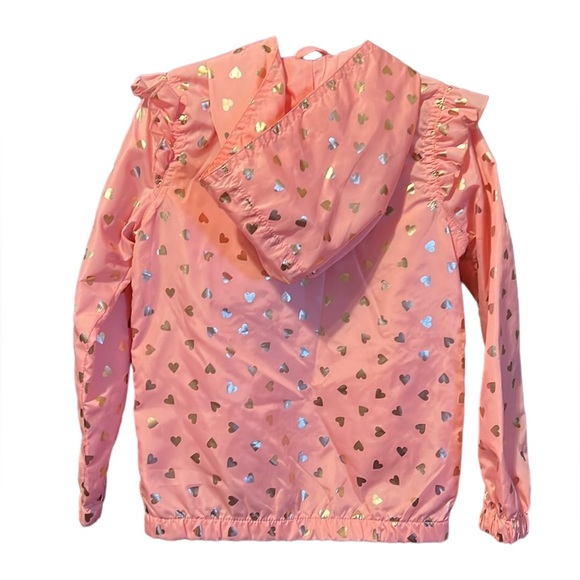 Victory Heart Pink Hooded Jacket with Gold Heart Details - Picture 2 of 12